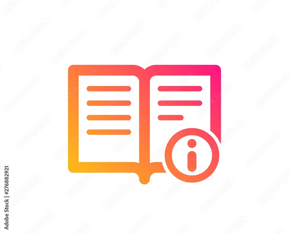 Technical information icon. Instruction sign. Classic flat style. Gradient technical info icon. Vector Technical information icon. Instruction sign. Classic flat style. Gradient technical info icon. Vector