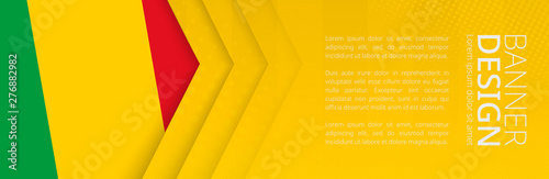 Banner template with flag of Mali for advertising travel, business and other.