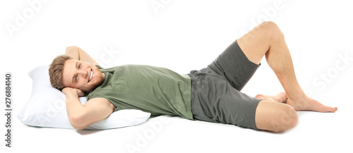 Handsome relaxed man with p...