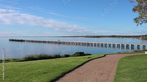 Wallpaper Mural Jetty over calm sea at beautiful town foreshore Torontodigital.ca