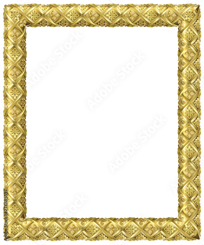 Golden classic baroque frame