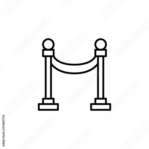 Simple stanchion line icon.
