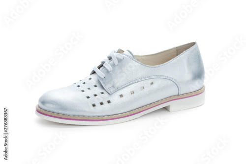 Flat sole women shoes isolated on white background