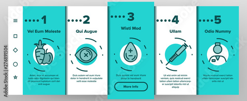 Diabetes, Disease Diagnostics Onboarding Mobile App Page Screen Vector. Diabetes, Mellitus Thin Line Contour Symbols Pack. Illness Treatment Pictograms. Blood Sugar Measurement Tools Illustrations