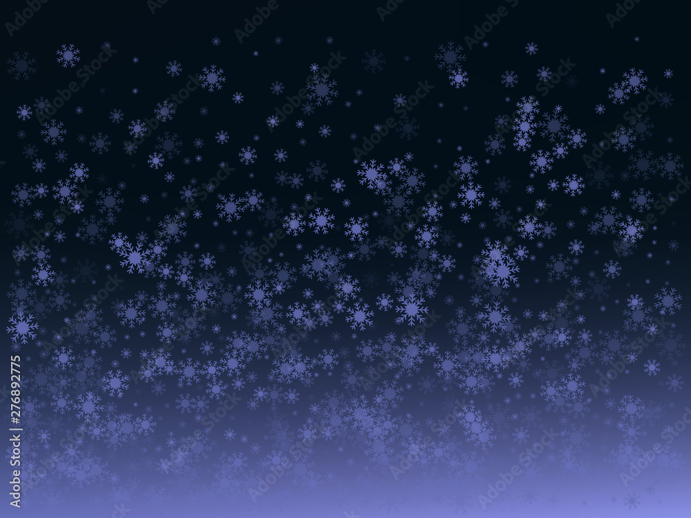 Fototapeta premium Winter blue background with snowflakes. Vector illustration.
