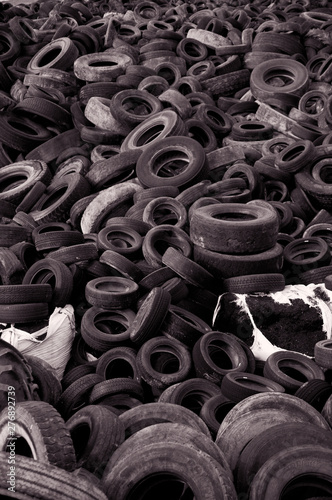 stack of old tires