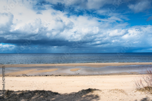 Sandy coast , gulf of Riga, Baltic sea.