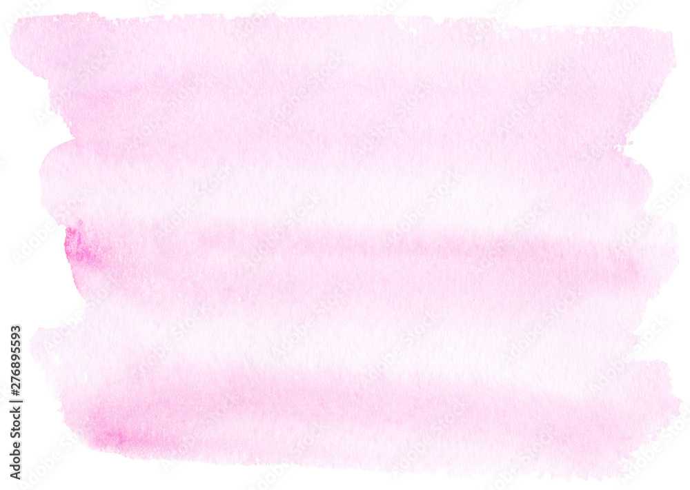 light romantic delicate pink background painted with watercolor on white paper
