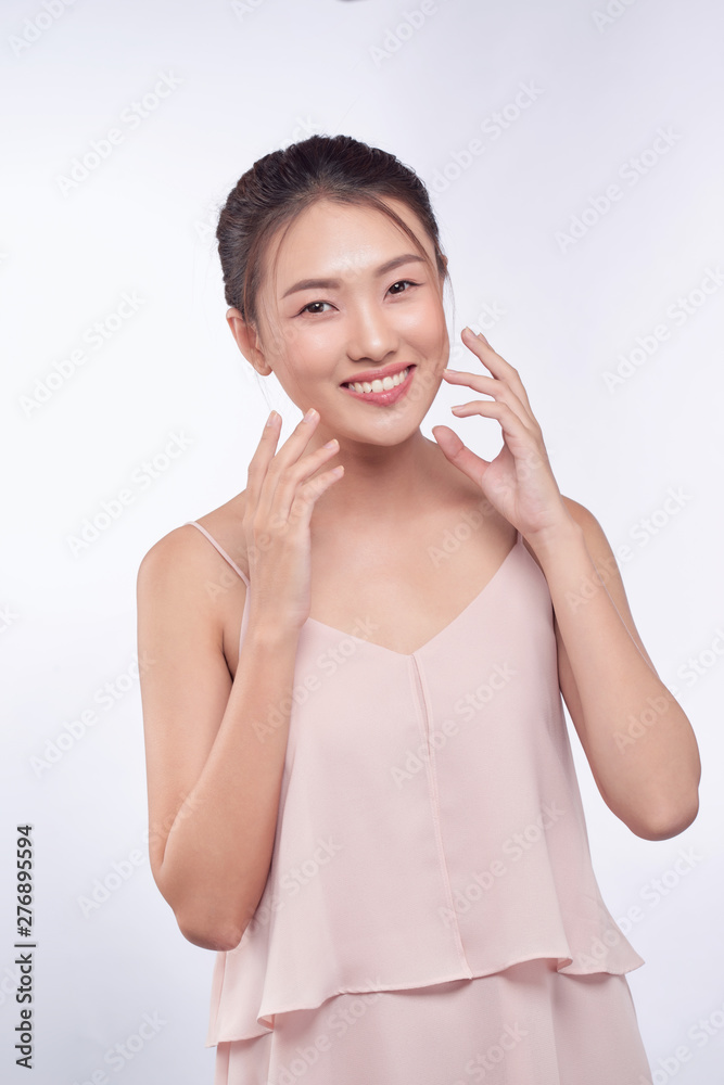 Beautiful Young asian Woman with Clean Fresh Skin look Beautiful Young asian Woman with Clean Fresh Skin look