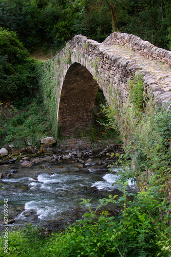 Bridge of La Margineda. Medieval bridge located in Andorra. photo
