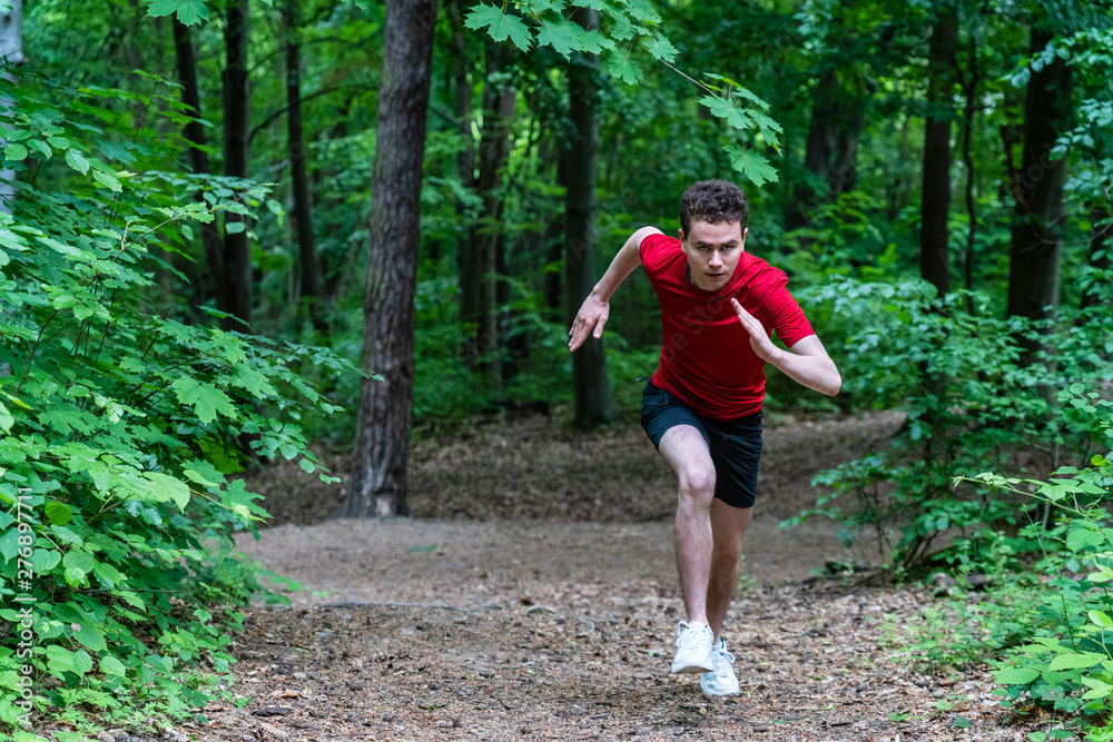 Healthy lifestyle - young man running