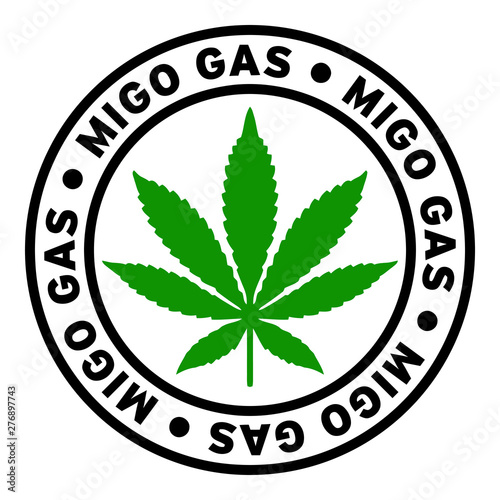 Round Migo Gas Marijuana Strain Clipart