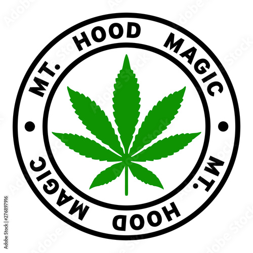 Round Mt. Hood Magic Marijuana Strain Clipart