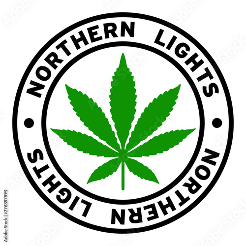 Round Northern Lights Marijuana Strain Clipart