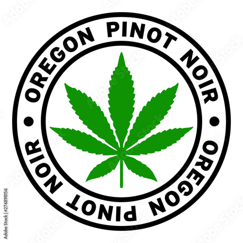 Round Oregon Pinot Noir Marijuana Strain Clipart