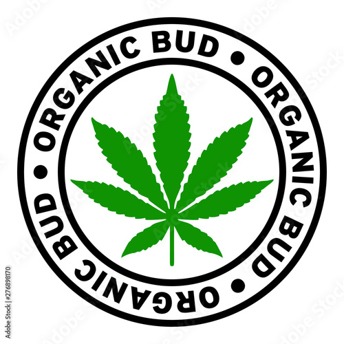Round Organic Bud Marijuana Strain Clipart