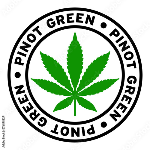 Round Pinot Green Marijuana Strain Clipart