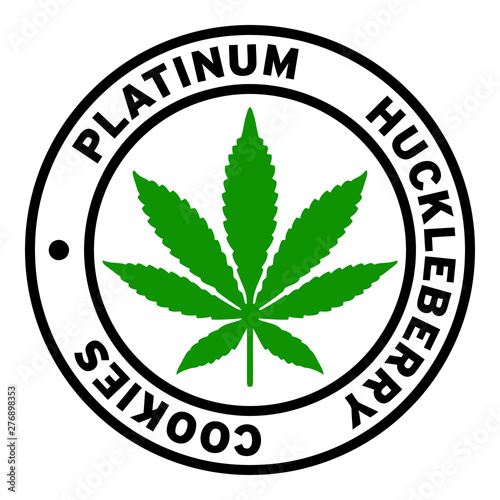Round Platinum Huckleberry Cookies Marijuana Strain Clipart