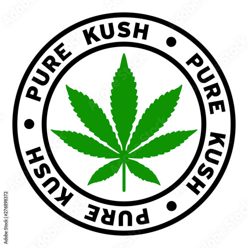 Round Pure Kush Marijuana Strain Clipart