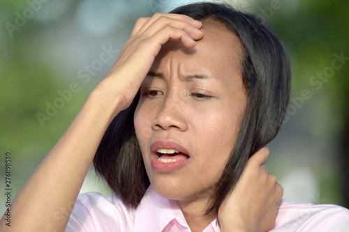 Stressful Asian Adult Female