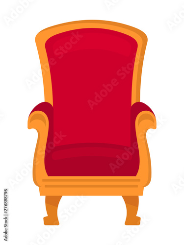 King throne isolated on white background