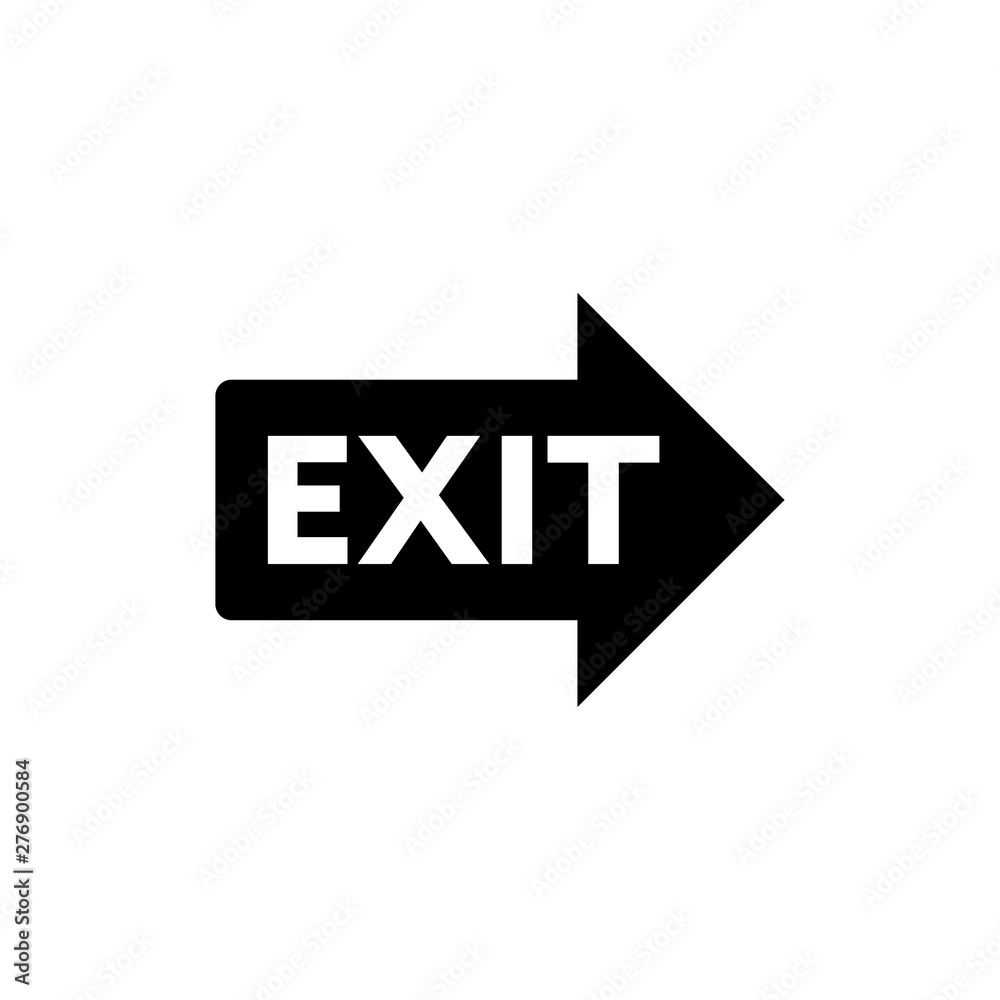 Exit symbol icon vector illustration Exit symbol icon vector illustration