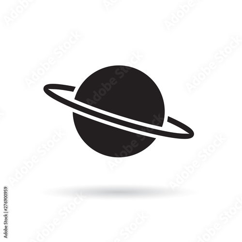 planet saturn icon- vector illustration