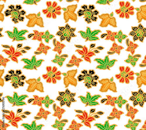 Seamless Batik Pattern.Able to repeat for textile printing