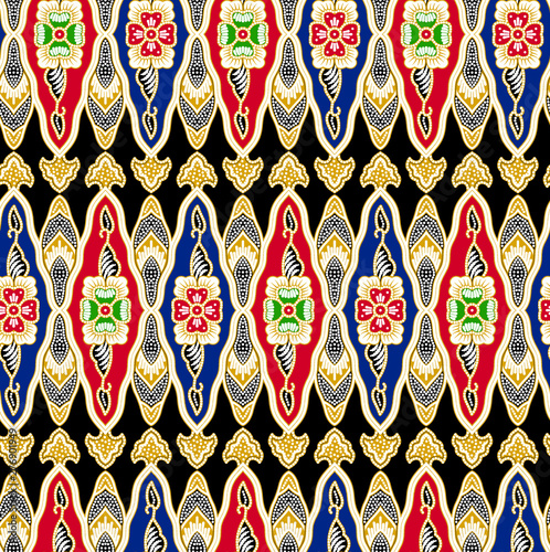 Seamless Batik Pattern.Able to repeat for textile printing