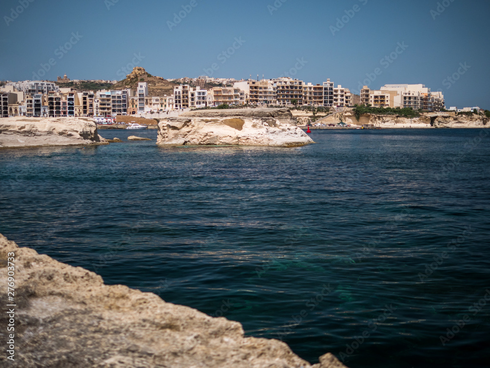 View of a beautiful Marsalforn bay, Gozo - Malta