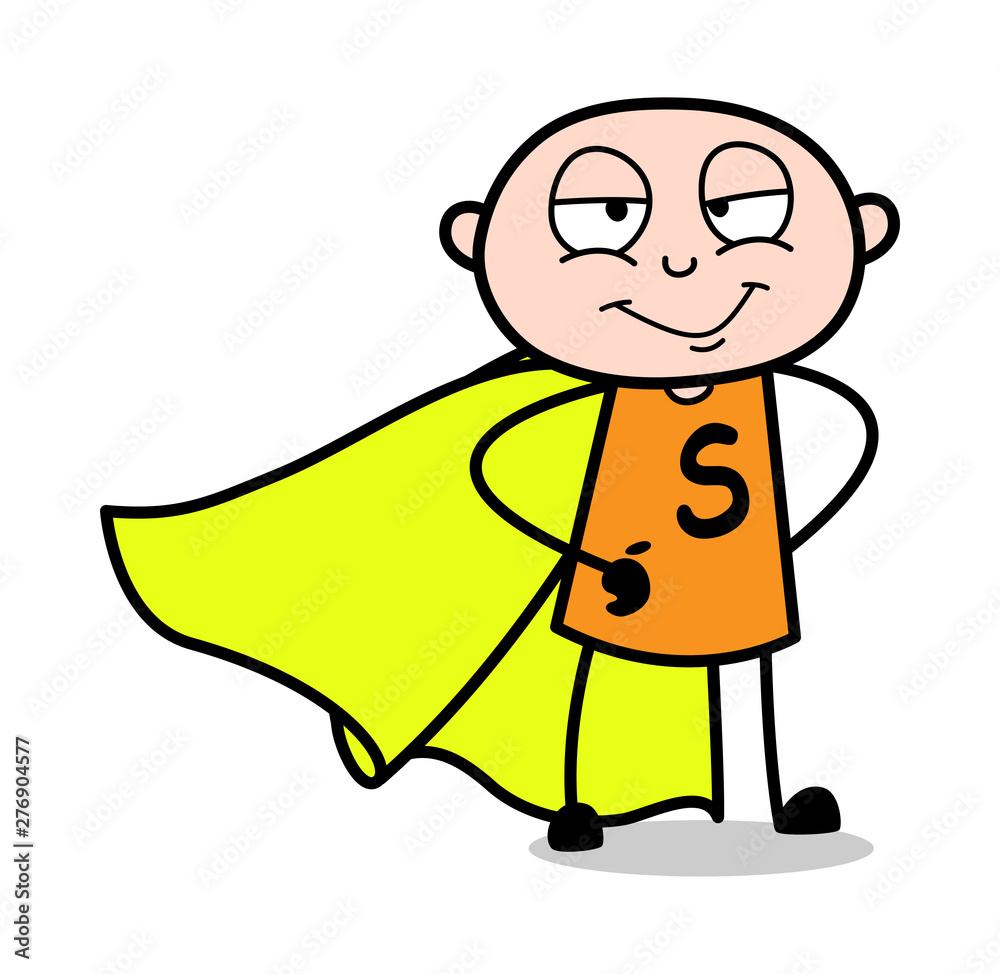 In Super Hero Costume - Cartoon thief criminal Guy Vector Illustration ...