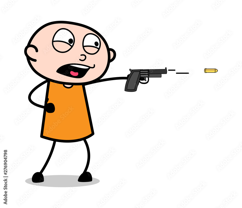 Firing - Cartoon thief criminal Guy Vector Illustration Firing - Cartoon thief criminal Guy Vector Illustration