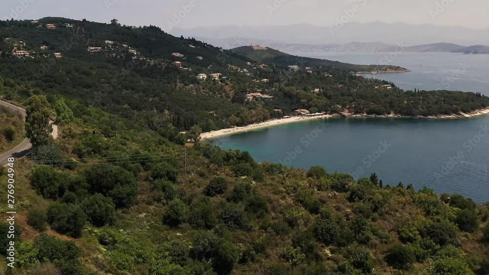 4K aerial Drone flying view in Corfu Island Greece 4K aerial Drone flying view in Corfu Island Greece