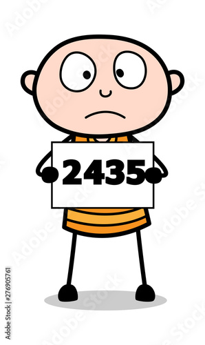 Thief Profile - Cartoon thief criminal Guy Vector Illustration