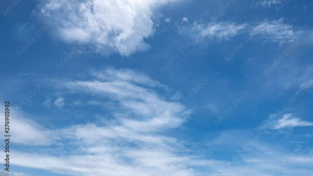 Movement of white clouds Movement of white clouds