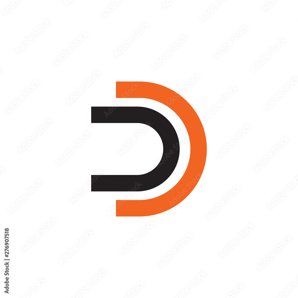 D letter initial logo design vector template D letter initial logo design vector template