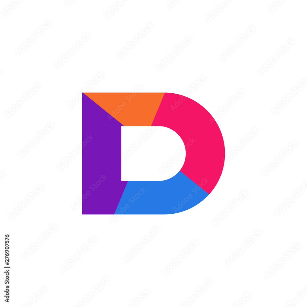 D letter initial logo design vector template D letter initial logo design vector template