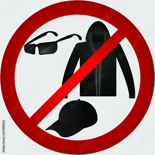 Vector illustration. Do not wear face and body covering equipment.