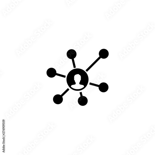 Business Network icon on white