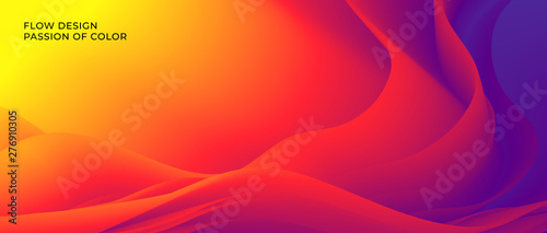 Color wave flow red background. Abstract liquid colour motion with a fluid lines and a smooth gradient. Eps10.