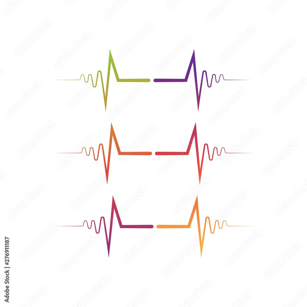 pulse logo vector template 