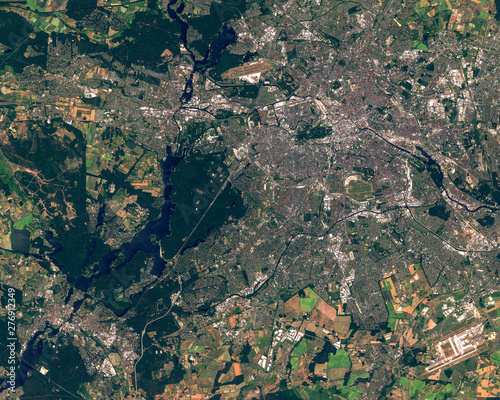 Photography Satellite image of Berlin and Potsdam taken on June 6, 2018