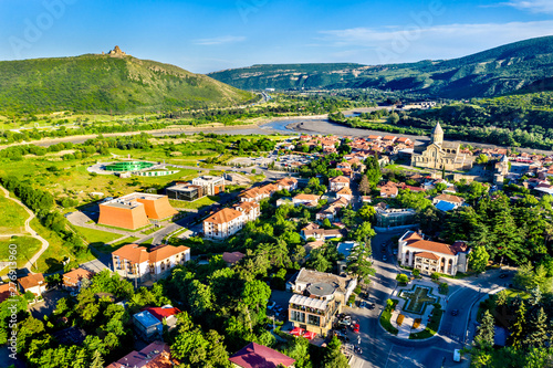 View of Mtskheta, UNESCO world heritage in Georgia photo