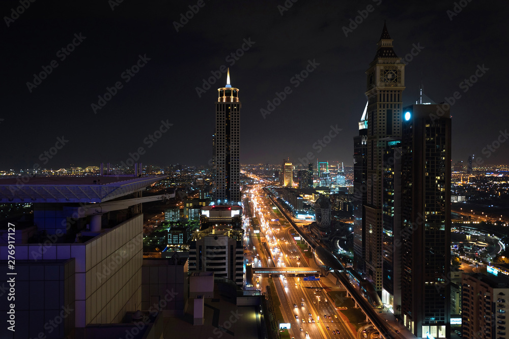 Fototapeta premium Aerial view on downtown Dubai