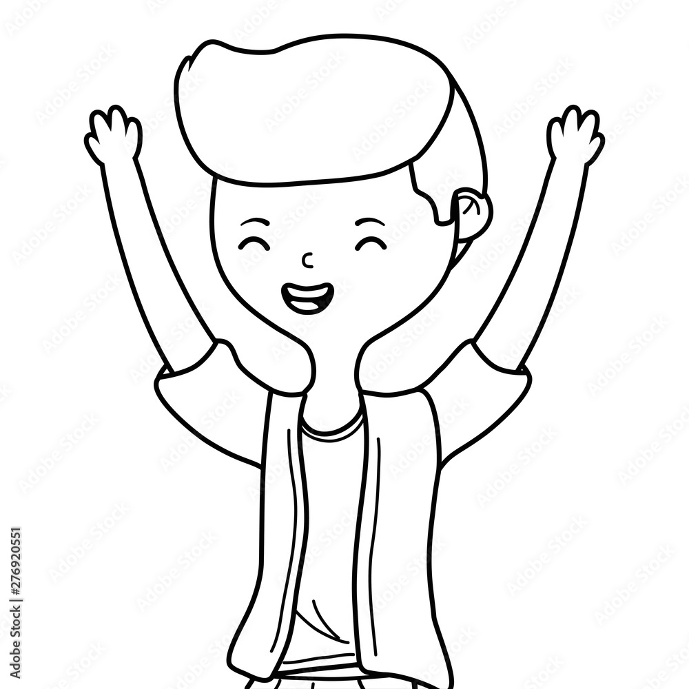 Teenager boy cartoon design vector illustrator Teenager boy cartoon design vector illustrator