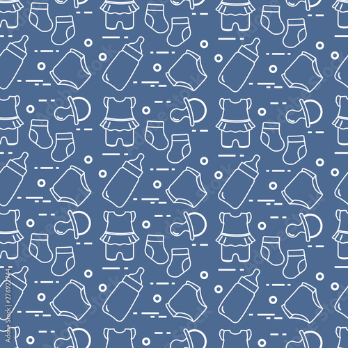 Newborn baby seamless pattern.