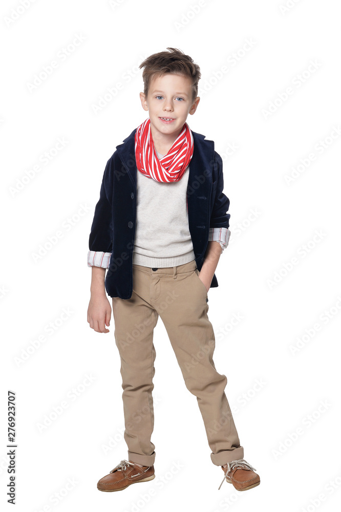 Portrait of cute beautiful boy, posing isolated on white background Portrait of cute beautiful boy, posing isolated on white background