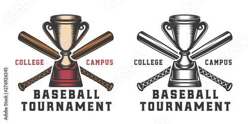 Vintage baseball sport logo