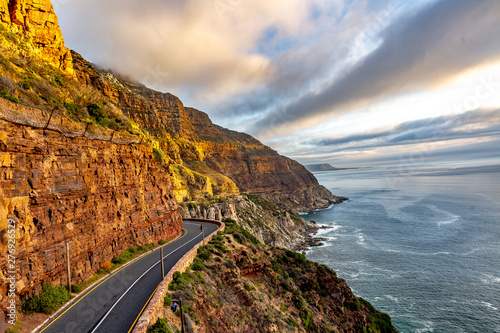 Chapman's Peak Drive in Cape Town, South Africa.  photo
