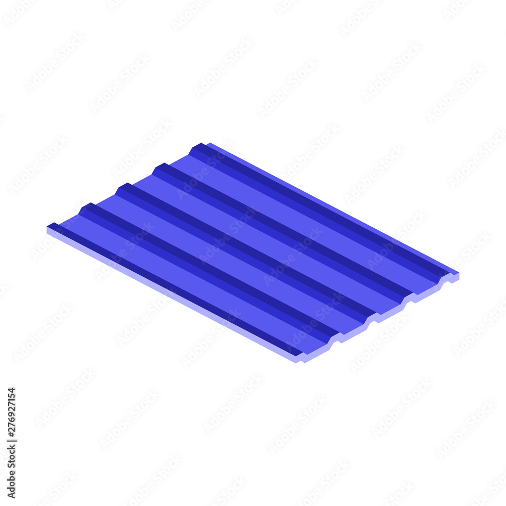 Profile sheet iron for roofs and fences icon.Isometric and 3D view. Profile sheet iron for roofs and fences icon.Isometric and 3D view.
